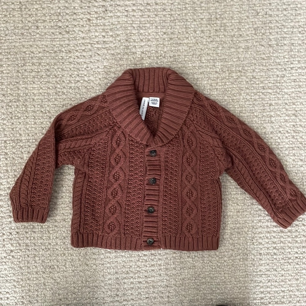 Janie and Jack Cable Knit Cardigan 6-12mos
